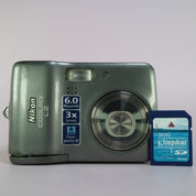 Nikon Digital Camera Coolpix L2 6.0MP Silver Tested