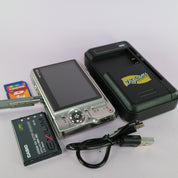 Casio Digital Camera Exilim EX-S880 8.1MP Silver Tested Full Working Set