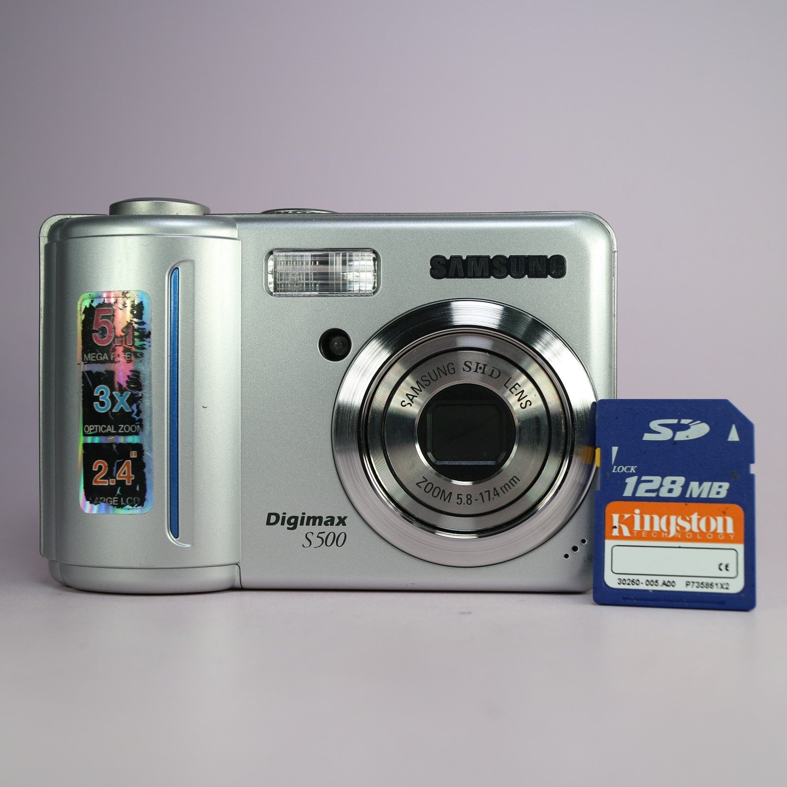 Samsung Digimax S500 5.1MP Compact Digital Camera Silver Tested