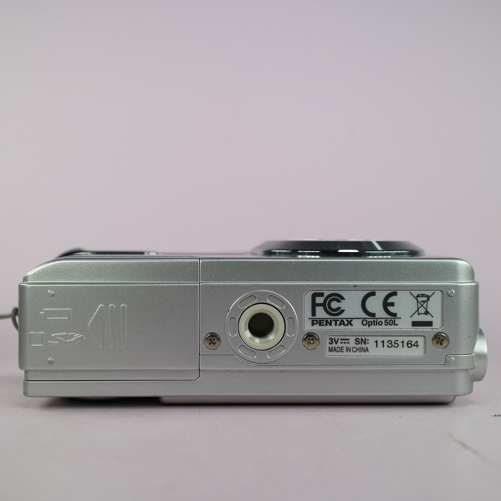 Pentax Optio 50L 5.0MP Compact Digital Camera Silver Tested