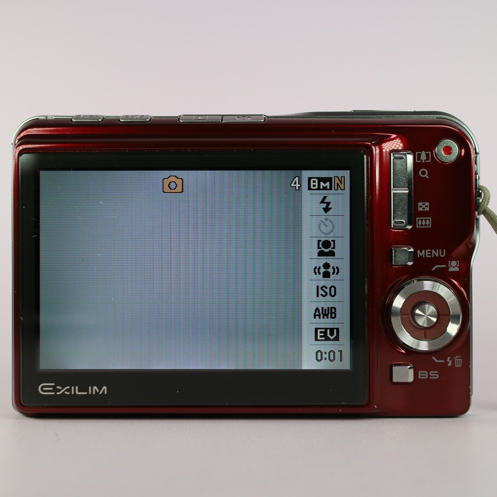 Casio Digital Camera Exilim EX-S880 8.1MP Red Tested Full Working Set