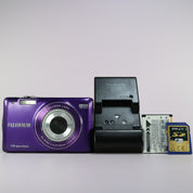 Fujifilm Digital Camera FinePix JX500 14.0MP Purple Tested Full Working Set