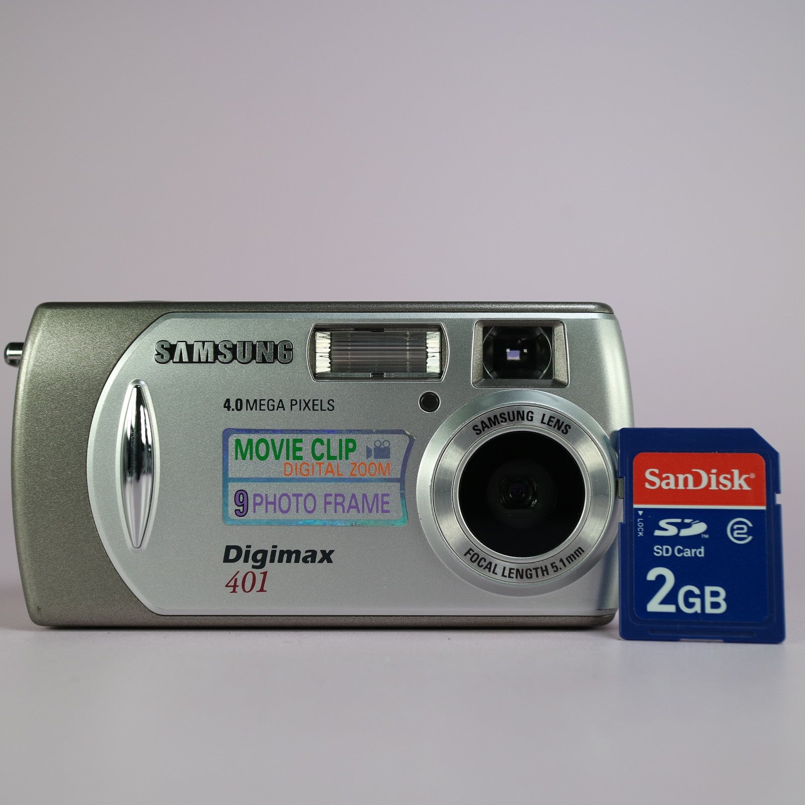 Samsung Digital Camera Digimax 401 4.0MP Silver Tested