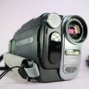 Sony Handycam DCR-TRV285E Handheld Digital8 8mm Camcorder Silver Tested Full Set