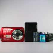 Casio Digital Camera Exilim EX-Z16 12.1MP Red Tested Full Working Set