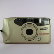 Samsung Slim Zoom 70G 35mm Film Point And Shoot Camera Silver Tested