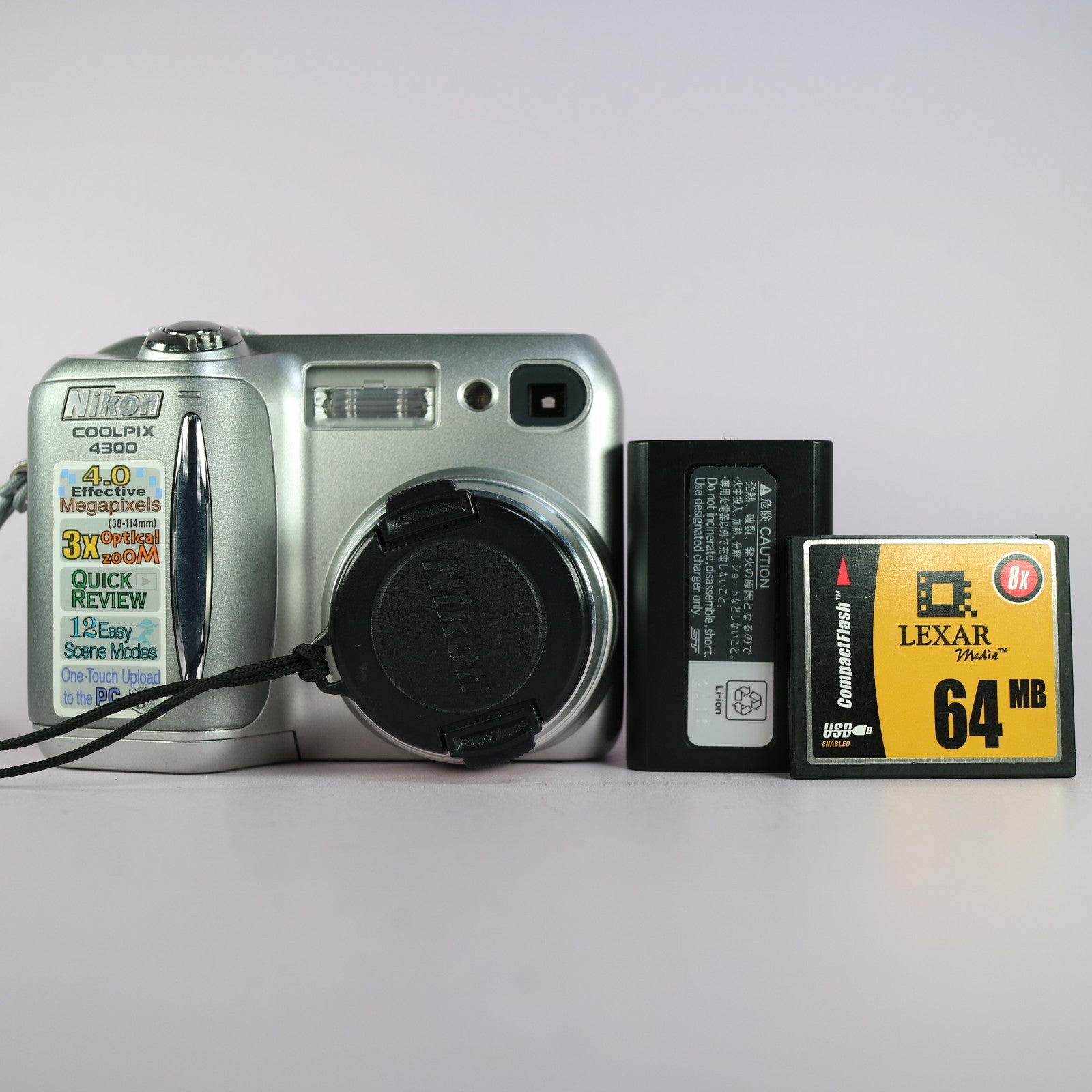Nikon Digital Camera Coolpix 4300 4.0MP Silver Tested