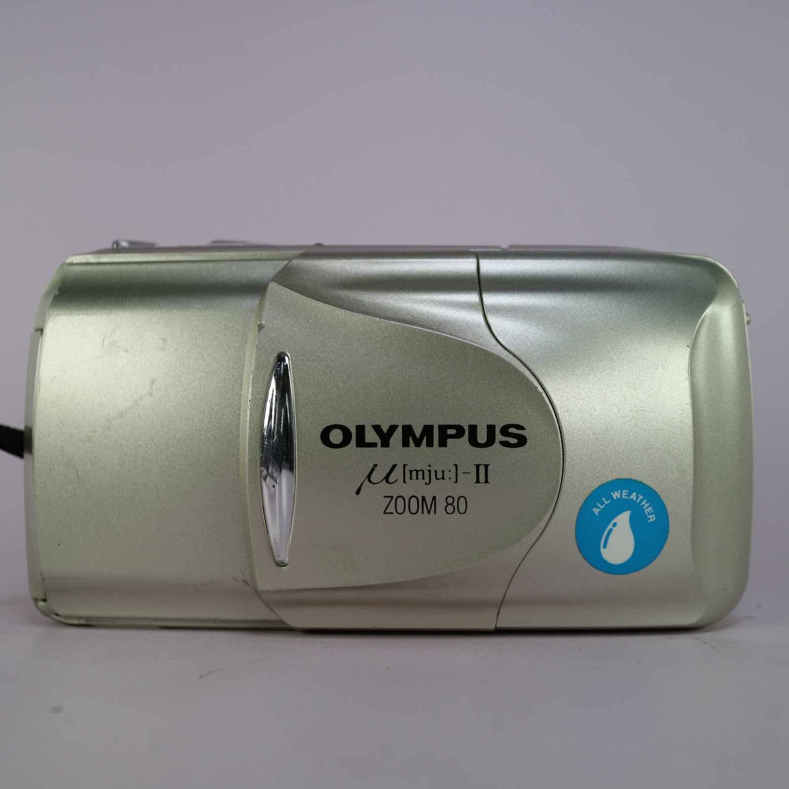 Olympus MJU II Zoom 80 35mm Film Point and Shoot Camera Silver Tested