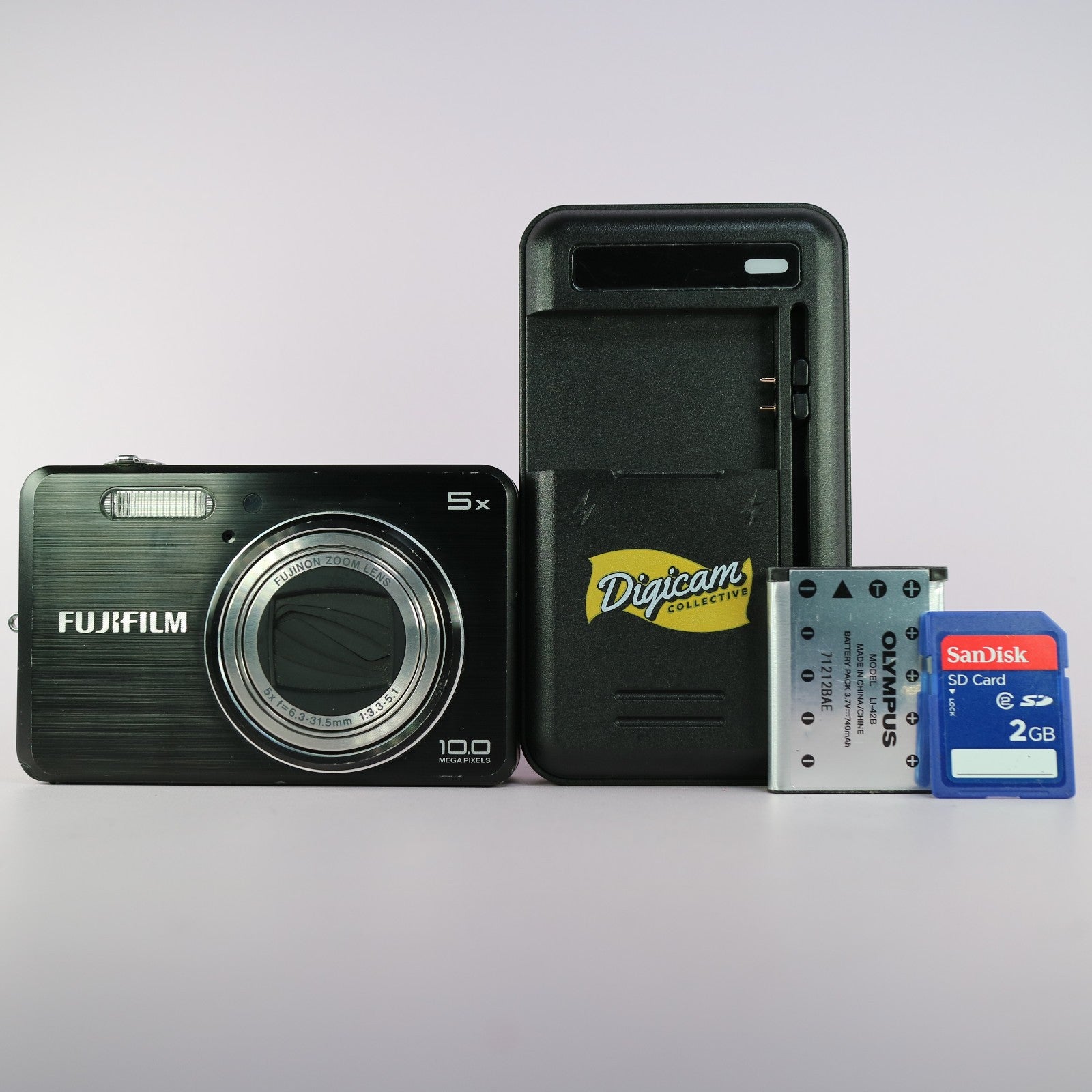 Fujifilm Digital Camera FinePix J120 10.0MP Black Tested Full Working Set