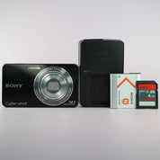 Sony Digital Camera Cybershot DSC-W350 14.1MP Black Tested Full Working Set