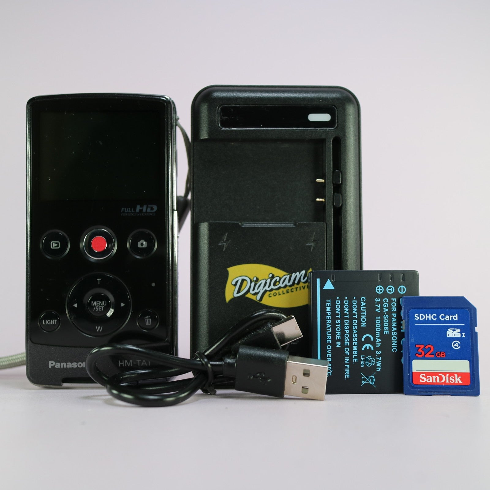Panasonic HM-TA1 High Definition Handheld Camcorder Black Tested Full Set