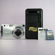Pentax Digital Camera Optio S4i 4.0MP Silver Tested Full Working Set