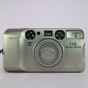 Minolta Riva Zoom 115 35mm Film Point and Shoot Camera Silver Tested