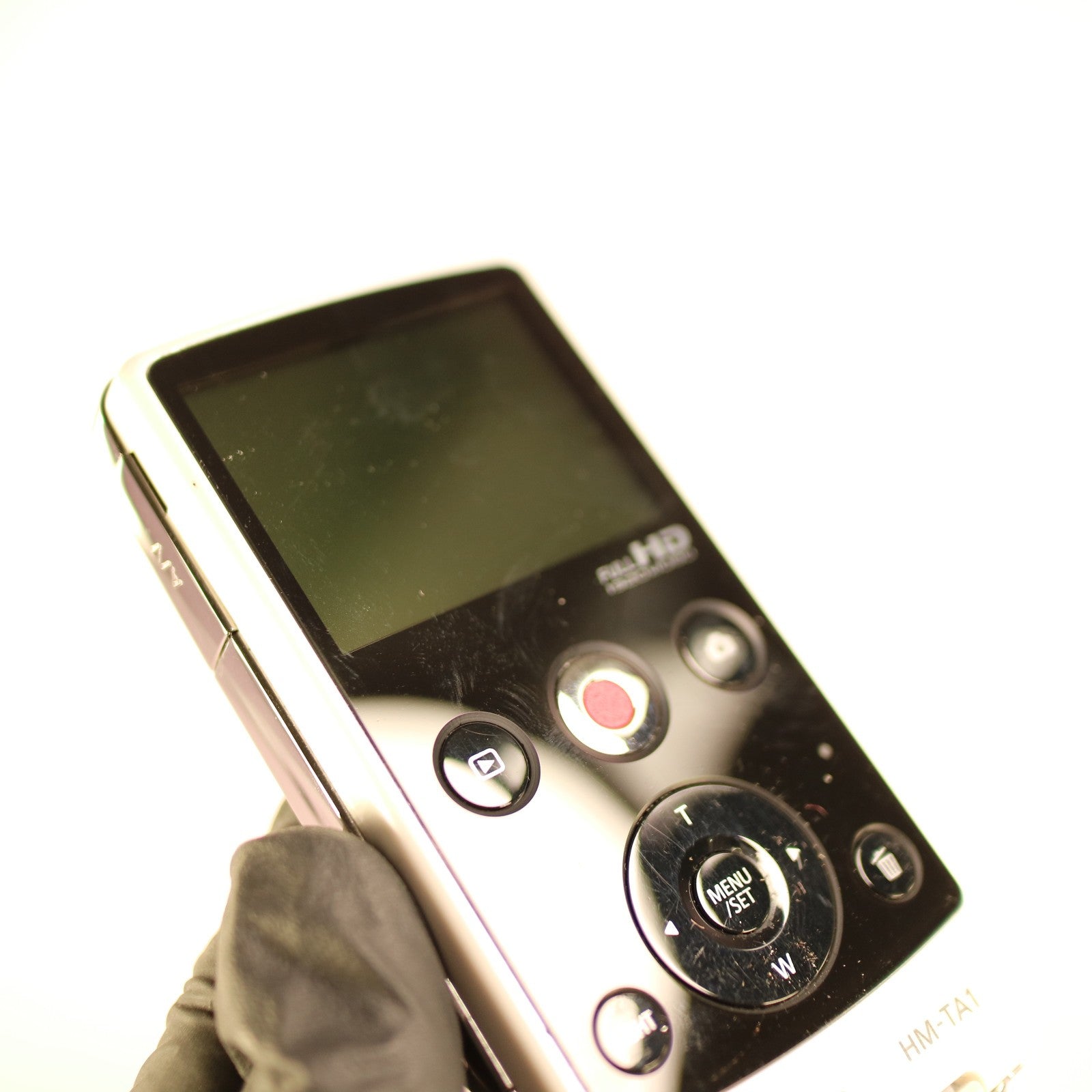 Panasonic HM-TA1 High Definition Handheld Camcorder White Tested Full Set
