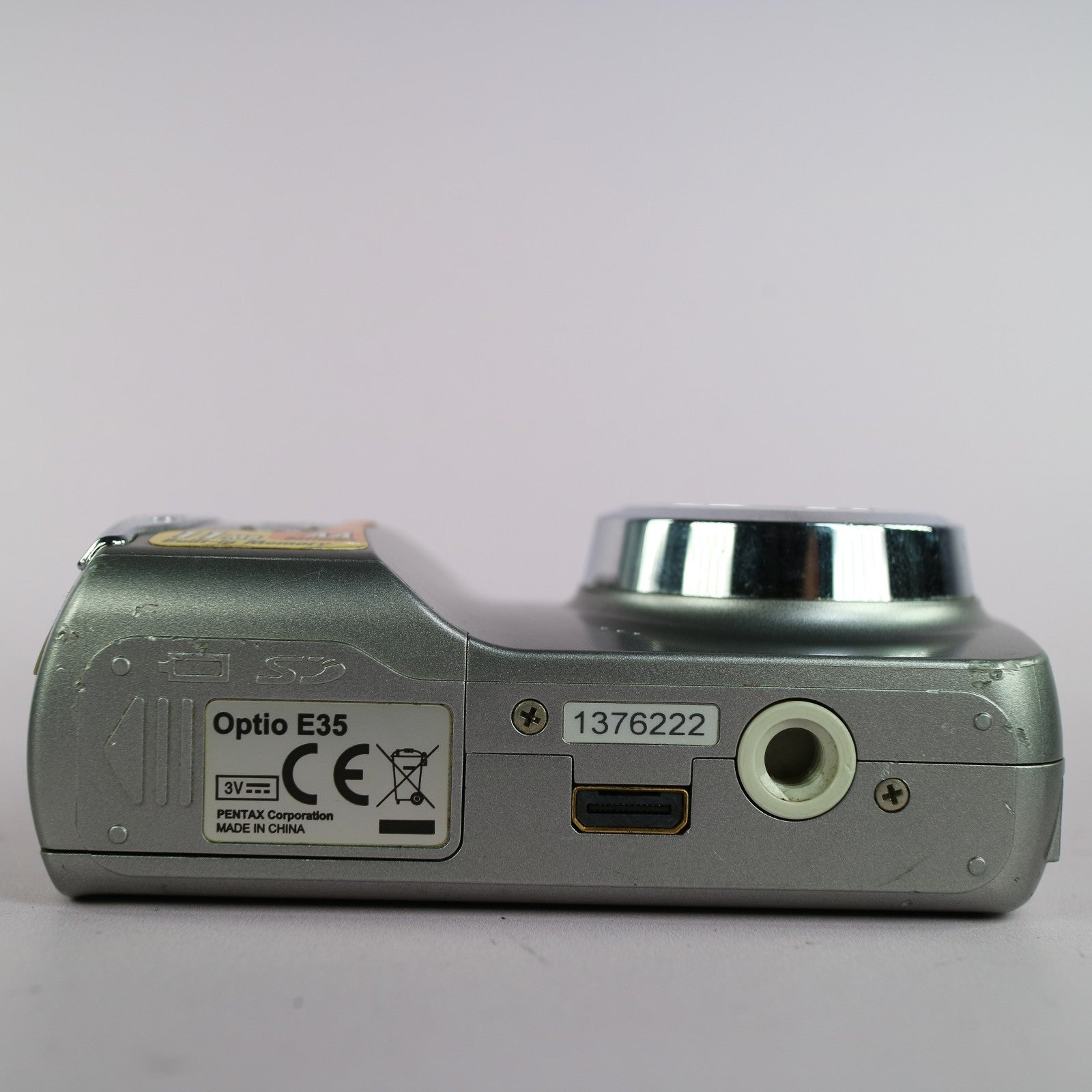 Pentax Optio E35 7.1MP Compact Digital Camera Silver Tested