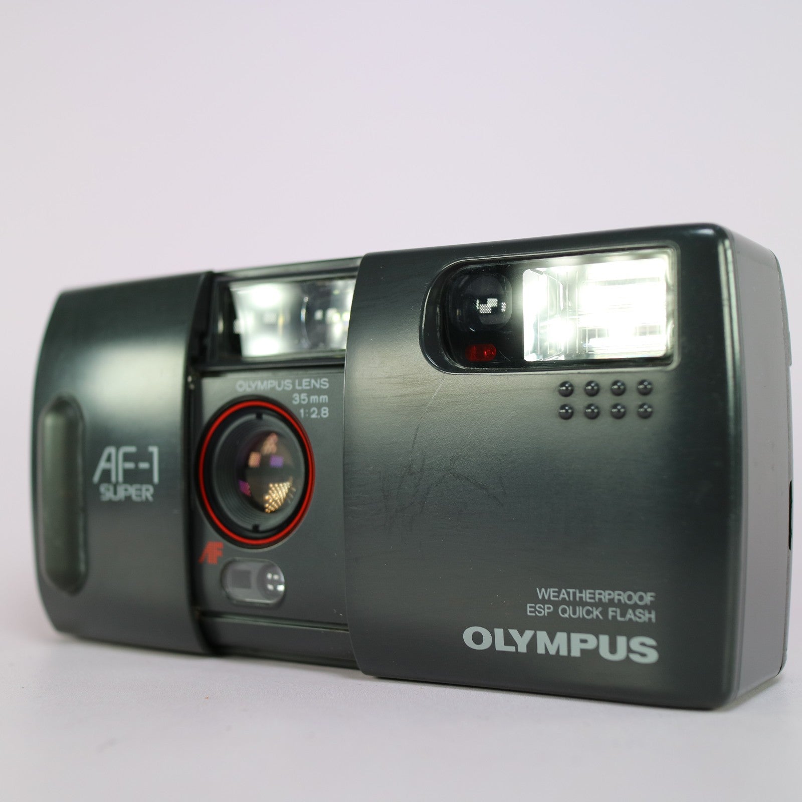 Olympus AF-1 Super 35mm Film Point and Shoot Camera Grey Tested