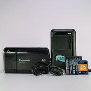 Panasonic SDR-S10 Handheld Digital Camcorder Black Tested Full Working Set
