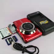 Fujifilm Digital Camera FinePix JV500 14.0MP Red Tested Full Working Set