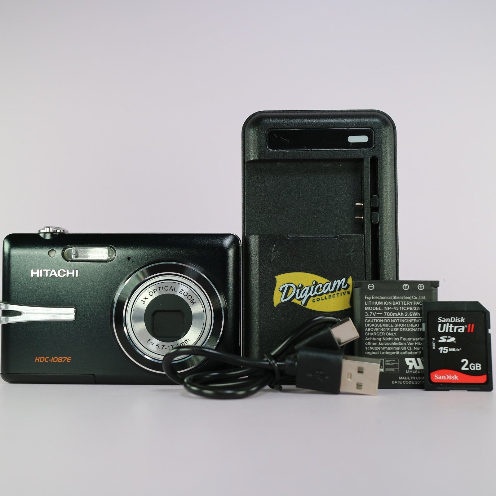 Hitachi Digital Camera HDC-1087E 10.0MP Black Tested