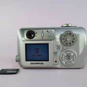 Olympus Digital Camera Camedia C-50 Zoom 5.0MP Silver Tested Full Working Set
