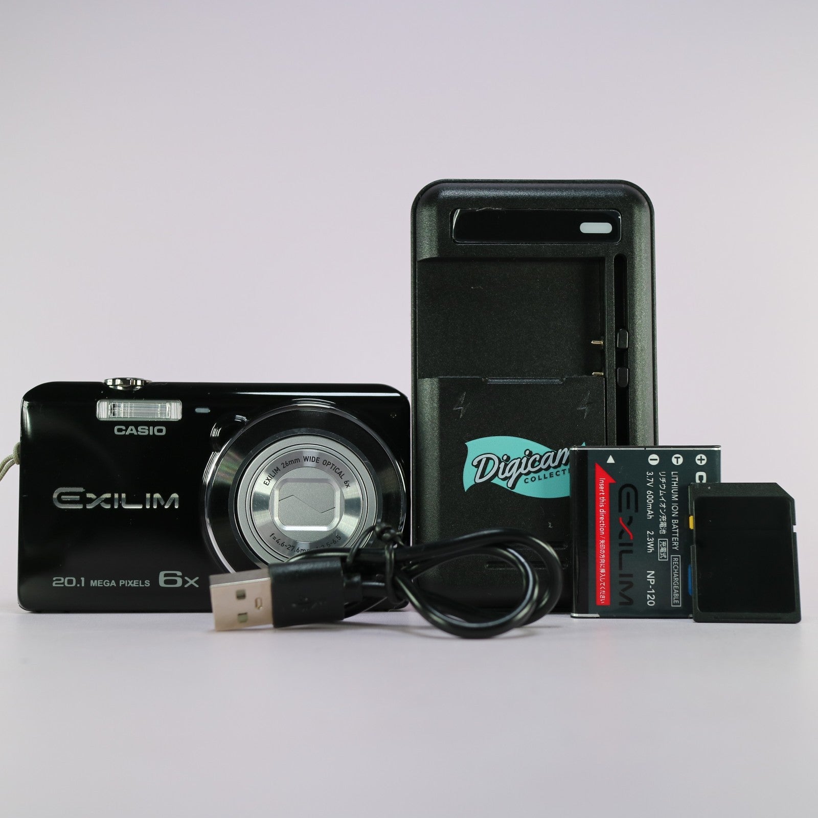 Casio Digital Camera Exilim EX-ZS30 20.1MP Black Tested Full Working Set