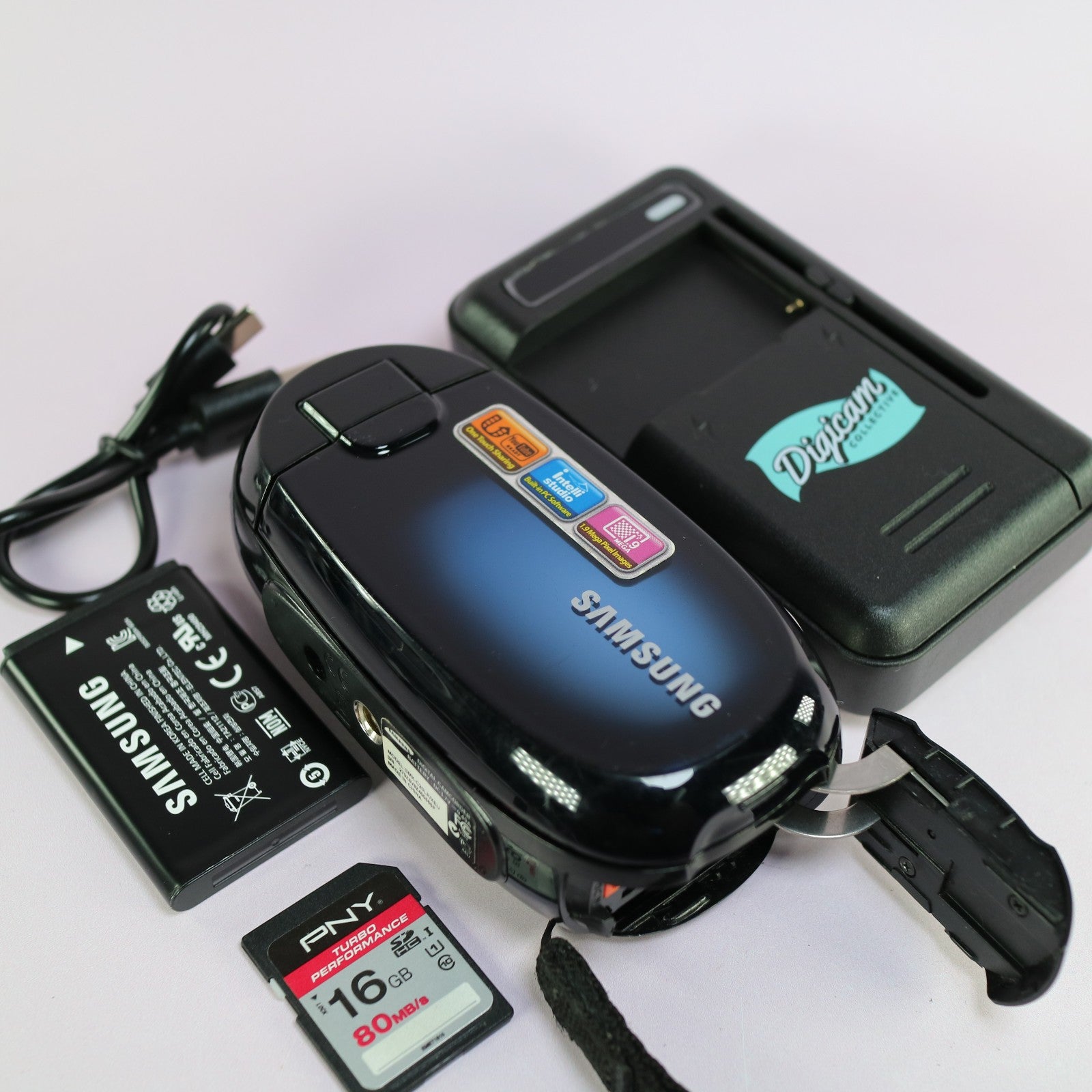 Samsung SMX-C20LP Handheld Camcorder Blue Tested Full Working Set