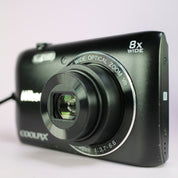 Nikon Digital Camera Coolpix A300 WiFi 20.1MP Black Tested Full Working Set