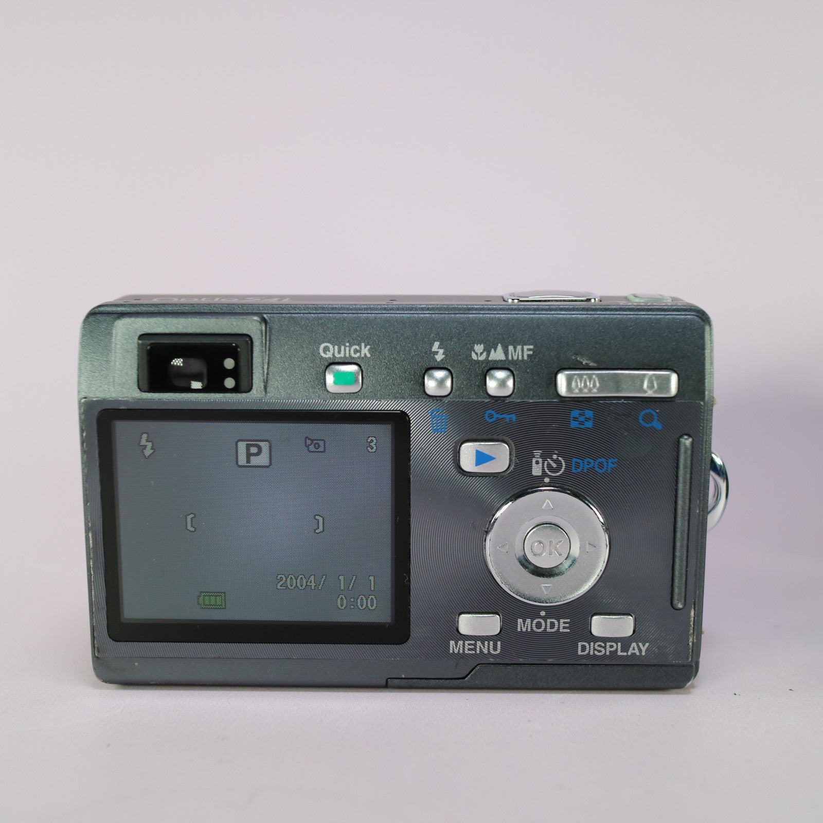 Pentax Digital Camera Optio S4i 4.0MP Silver Tested Full Working Set