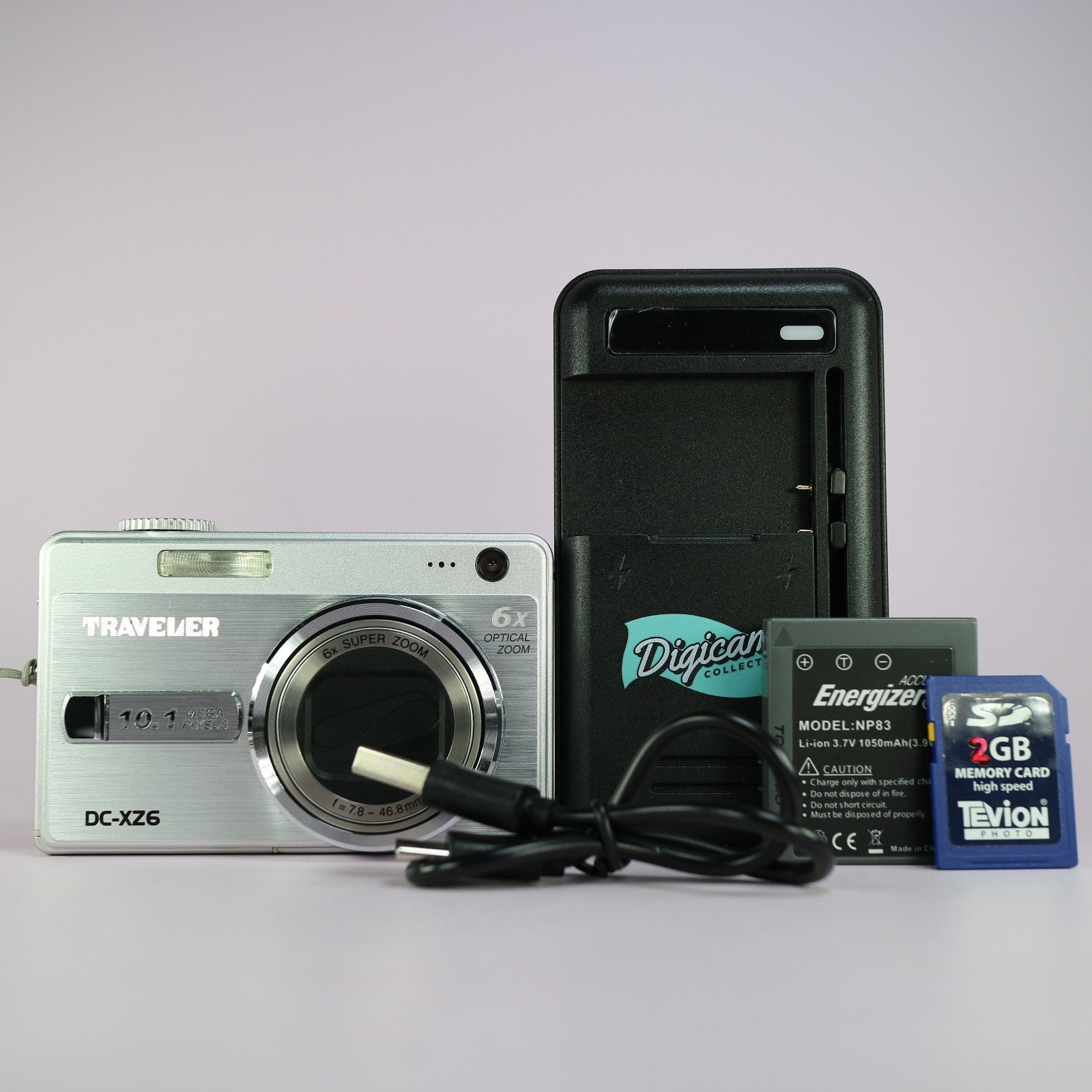Traveler Digital Camera DC-XZ6 10.1MP Silver Tested