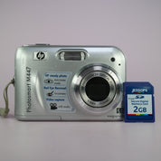 HP Photosmart M447 5.0MP Compact Digital Camera Silver Tested