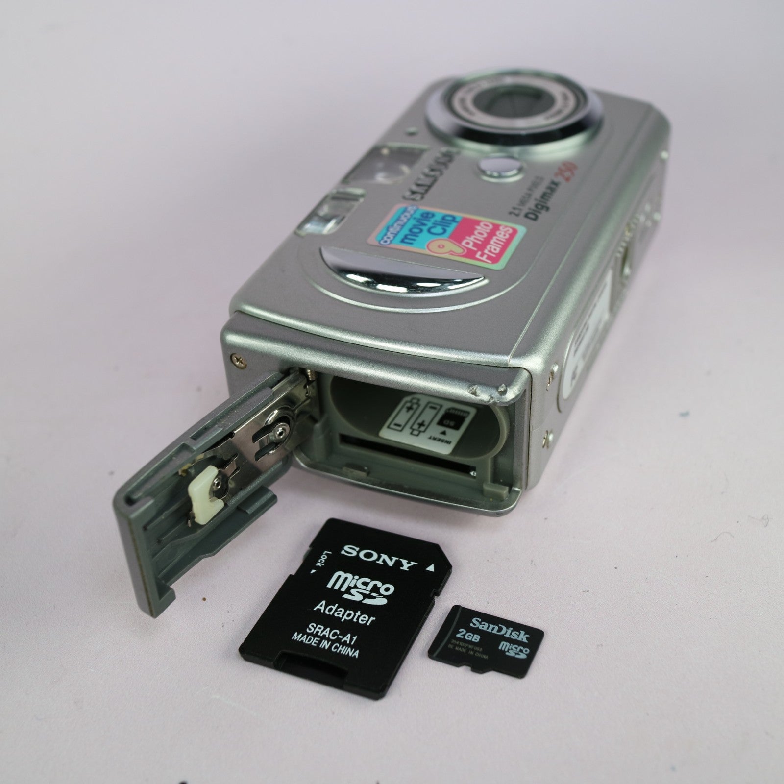 Samsung Digital Camera Digimax 250 2.1MP Silver Tested