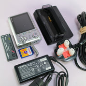 Casio Digital Camera Exilim EX-V8 8.1MP Silver Tested Full Working Set