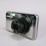 Samsung Digital Camera PL120 14.2MP Selfie Screen Silver Tested Full Working Set