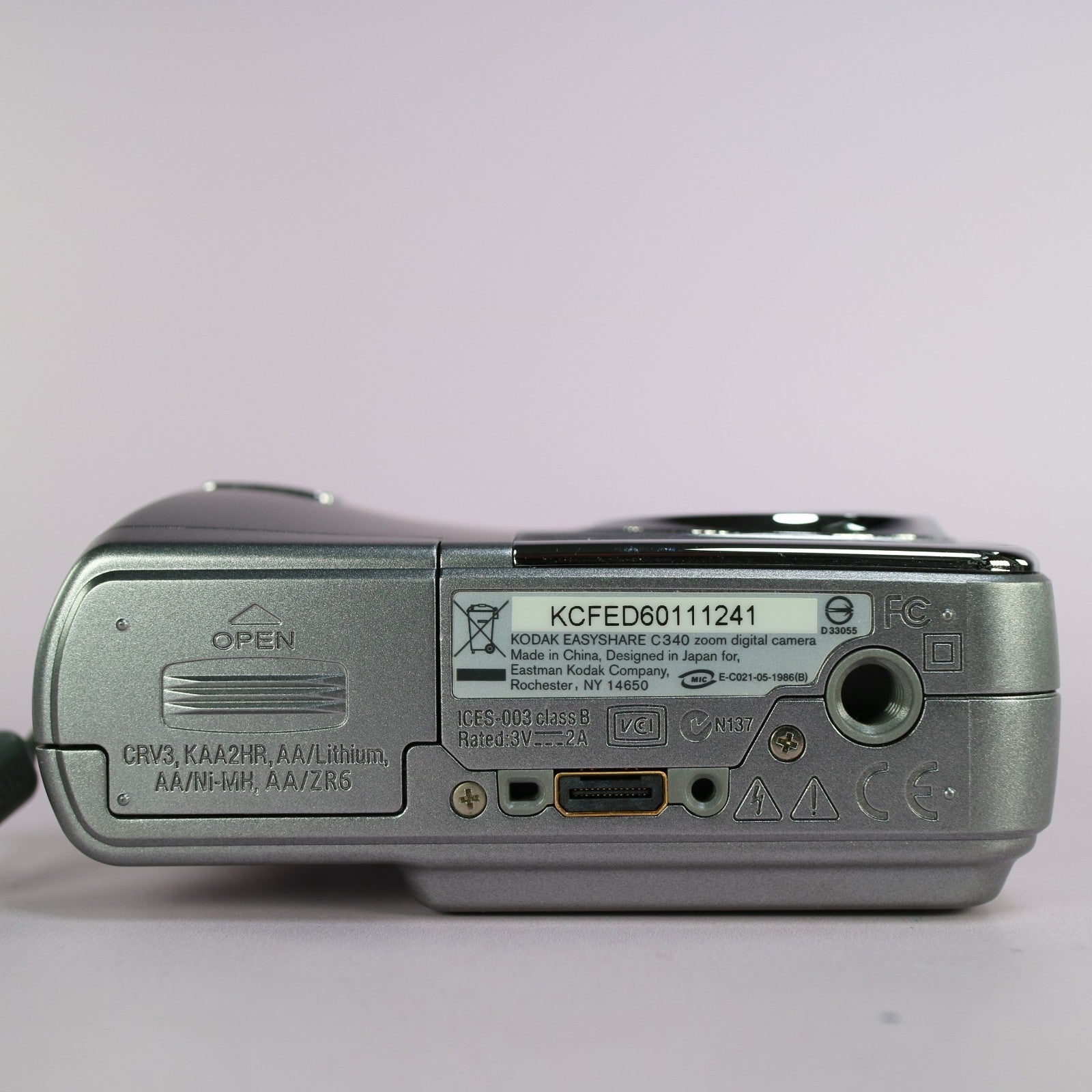 Kodak Digital Camera EasyShare C340 5.0MP Silver Tested