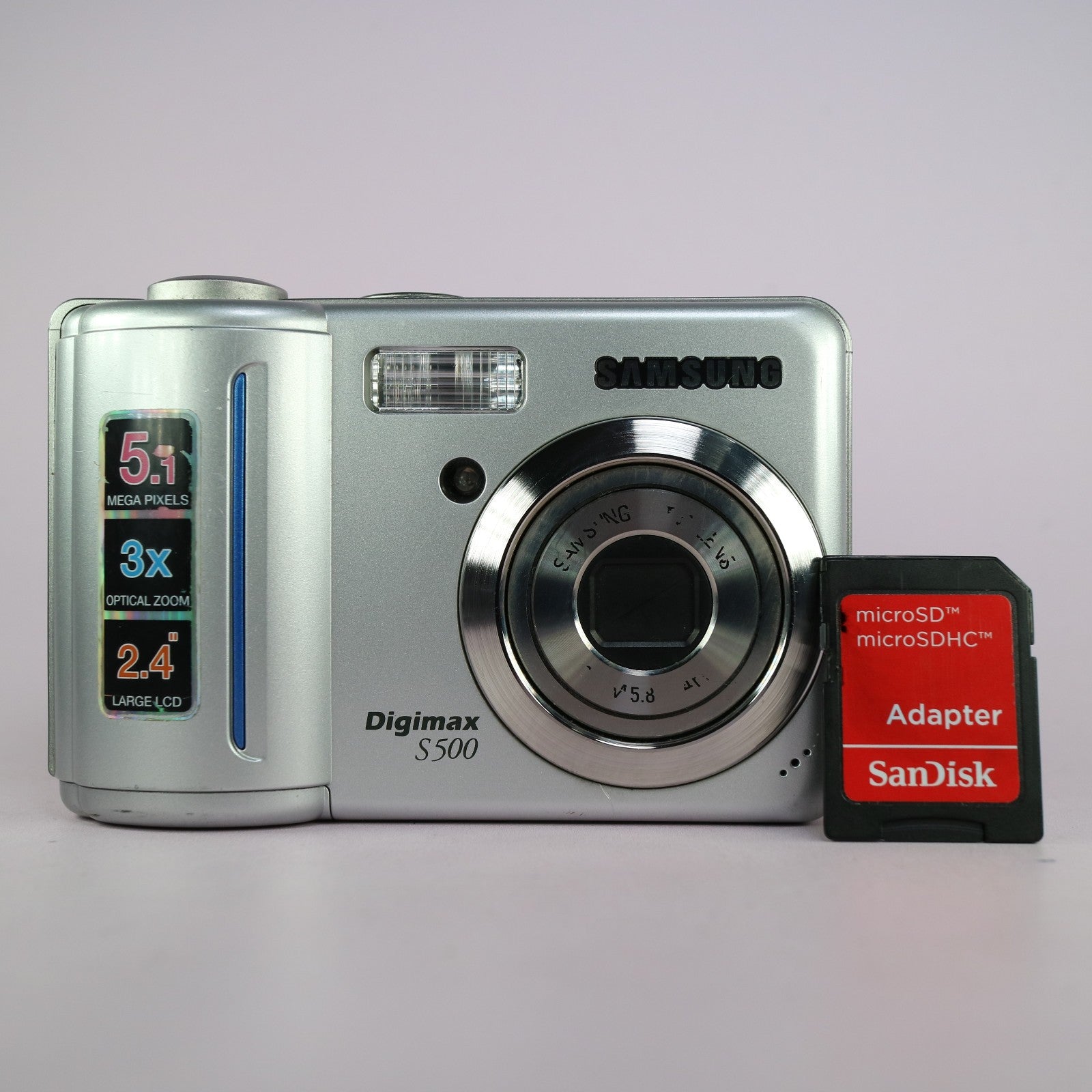 Samsung Digimax S500 5.1MP Compact Digital Camera Silver Tested