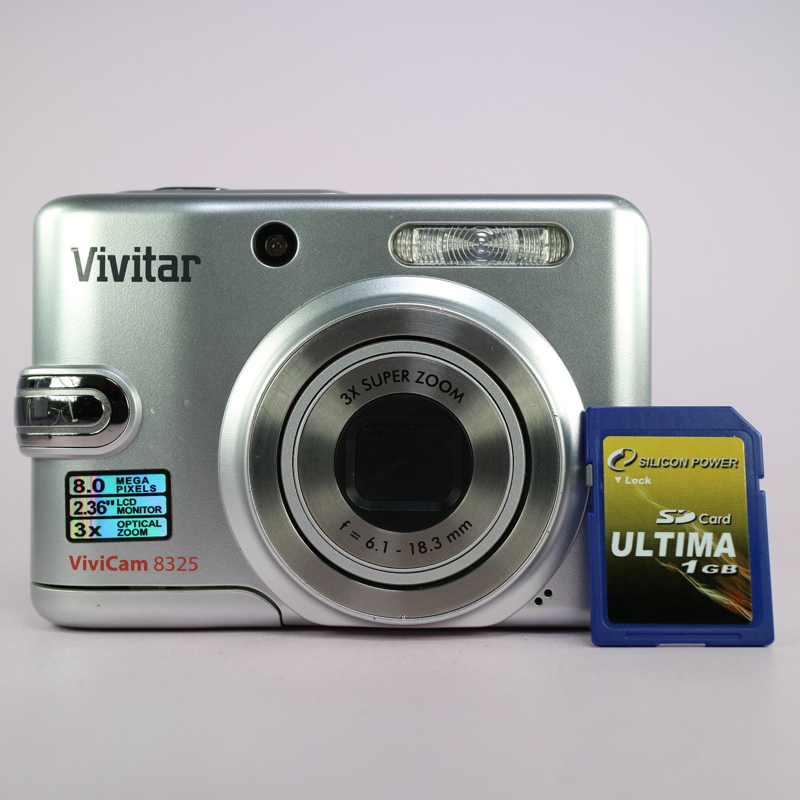 Vivitar Digital Camera Vivicam 8325 8.0MP Silver Tested