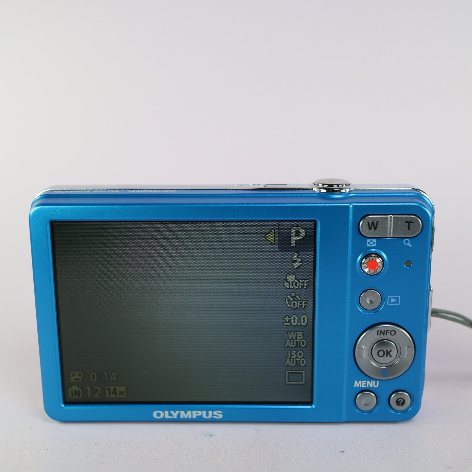 Olympus Digital Camera VG-120 14.0MP Blue Tested Full Working Set