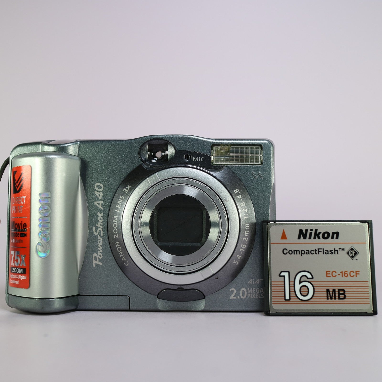Canon Digital Camera PowerShot A40 2.0MP Silver Tested
