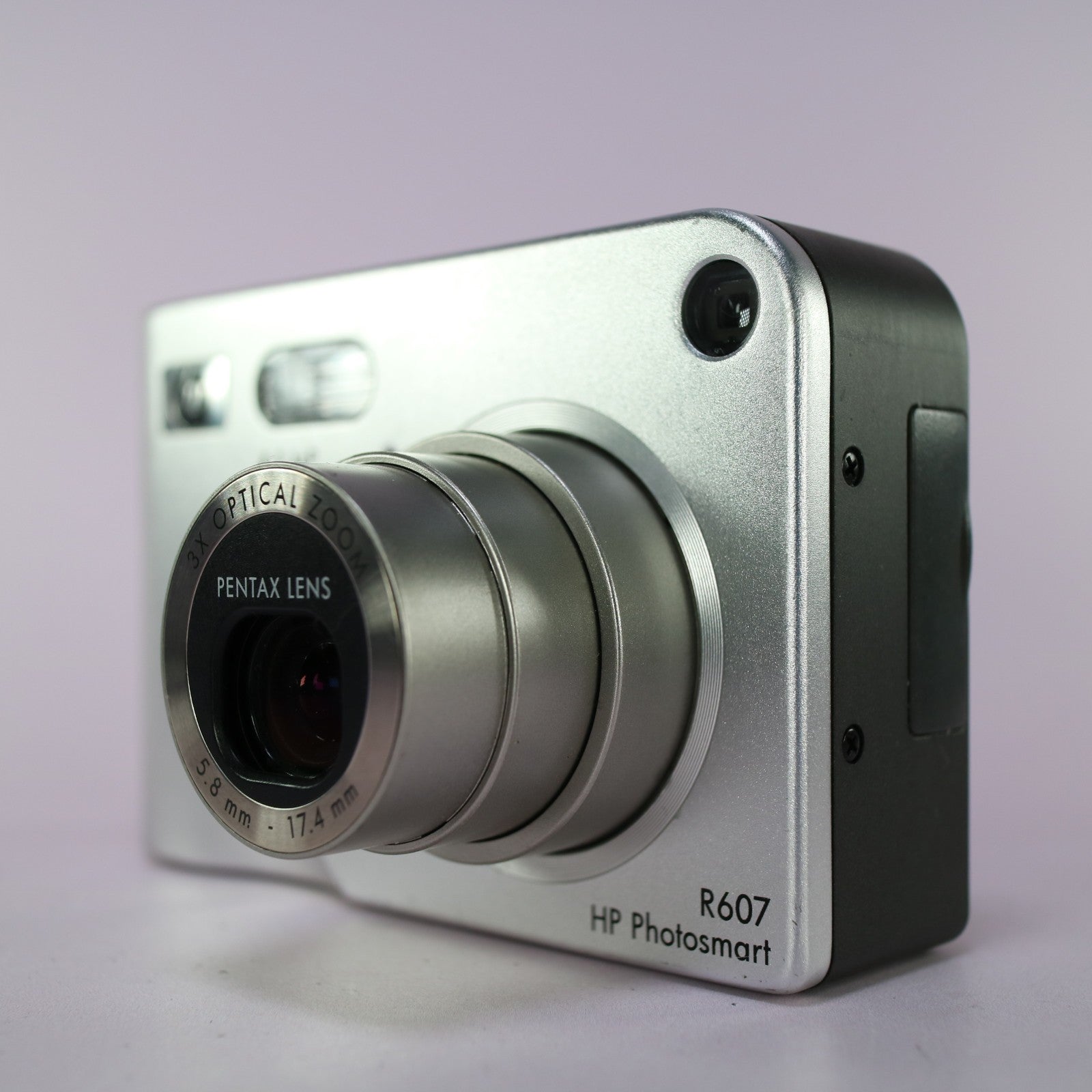 HP Digital Camera Photosmart R607 4.1MP Silver Tested Full Working Set
