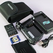 Toshiba Camileo P30 Compact Handheld HD Video Camcorder Black Tested Full Set