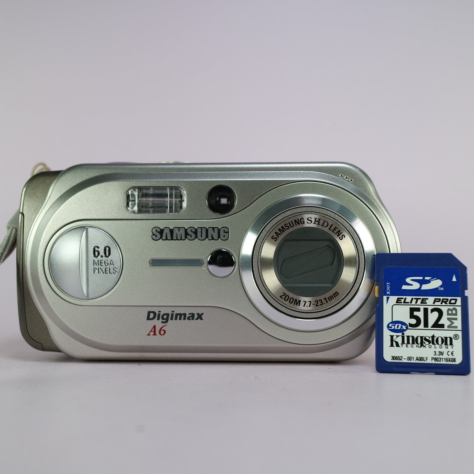 Samsung Digimax A6 6.0MP Compact Digital Camera Silver Tested