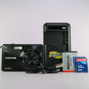 Samsung Digital Camera ES63 12.2MP Black Tested Full Working Set
