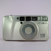 Minolta 110 Zoom 35mm Film Point and Shoot Camera Silver Tested