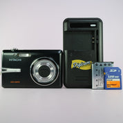 Hitachi Digital Camera HDC-1087E 10.0MP Black Tested Full Working Set