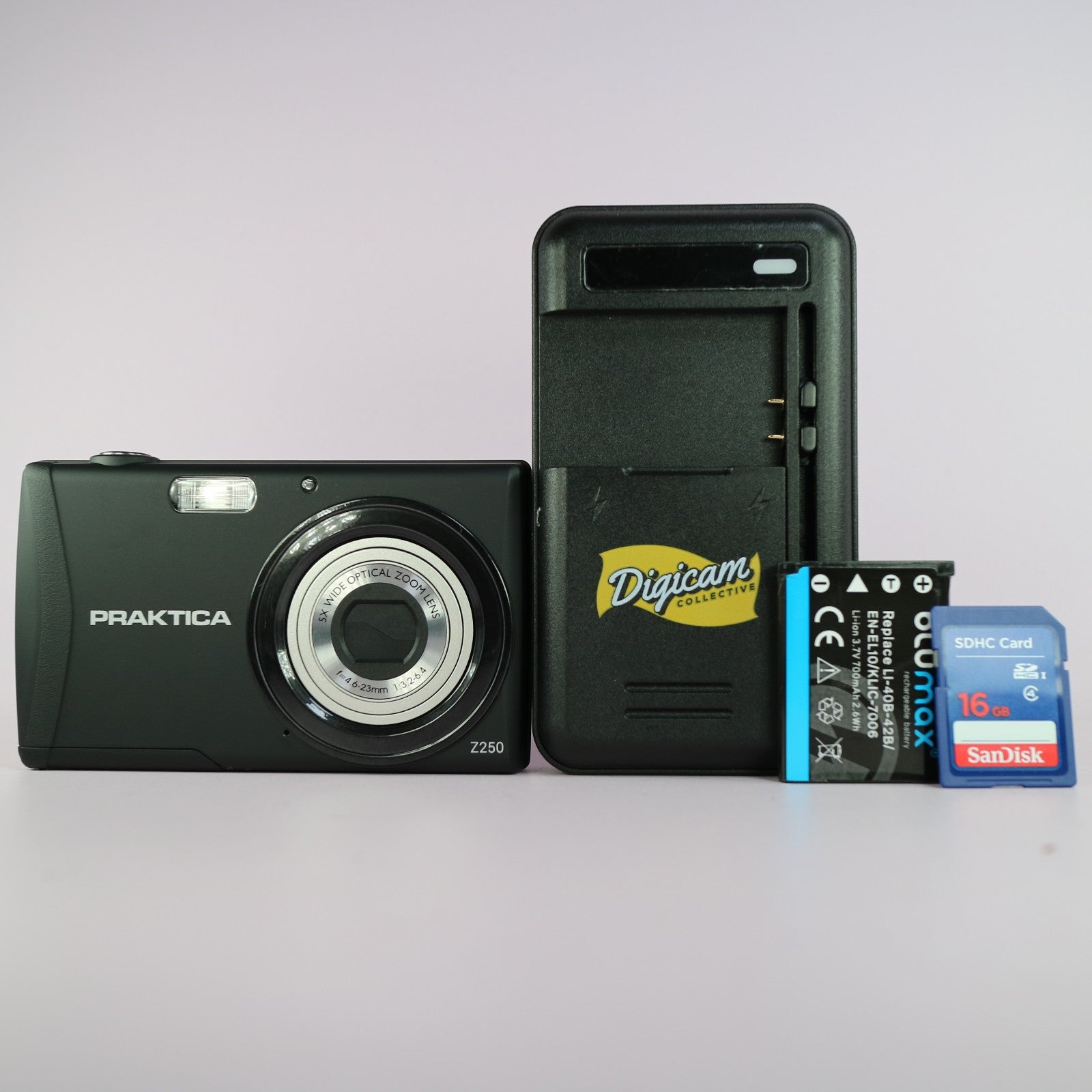 Praktica Luxmedia Z250 20.0MP Digital Camera Black Tested Full Working Set