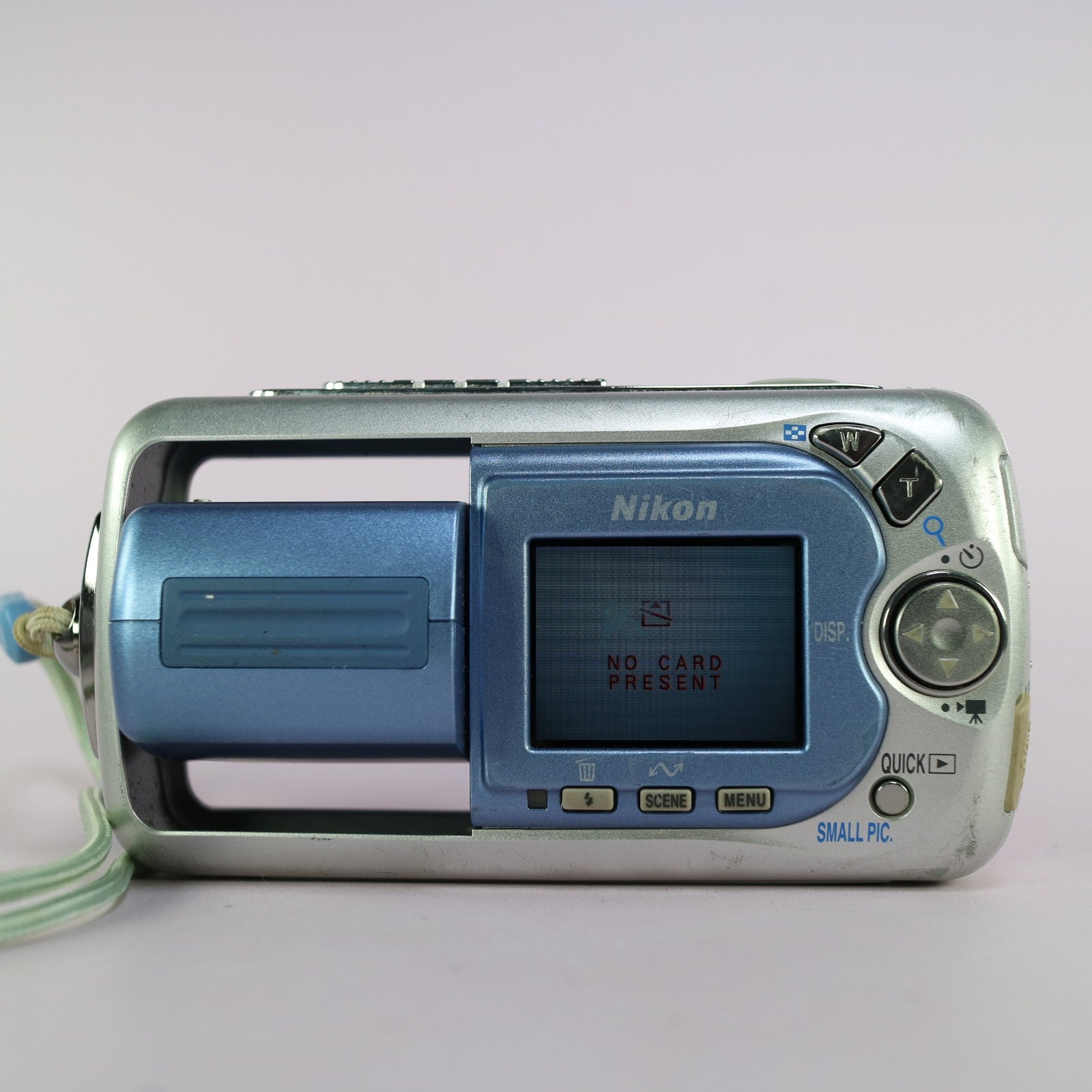 Nikon Digital Camera Coolpix 2500 2.0MP Silver Blue Tested