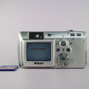 Nikon Digital Camera Coolpix 3700 3.2MP Silver Tested Full Working Set