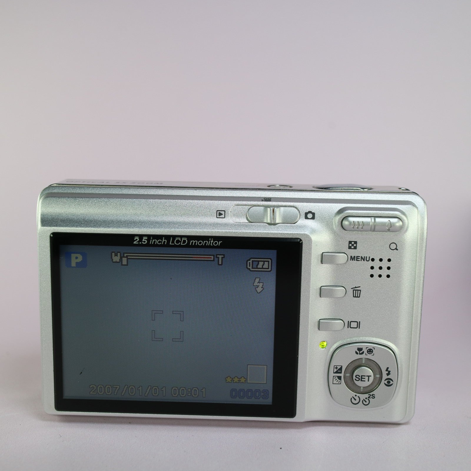 Vivitar Digital Camera Vivicam X345 10.0MP Silver Tested Full Working Set