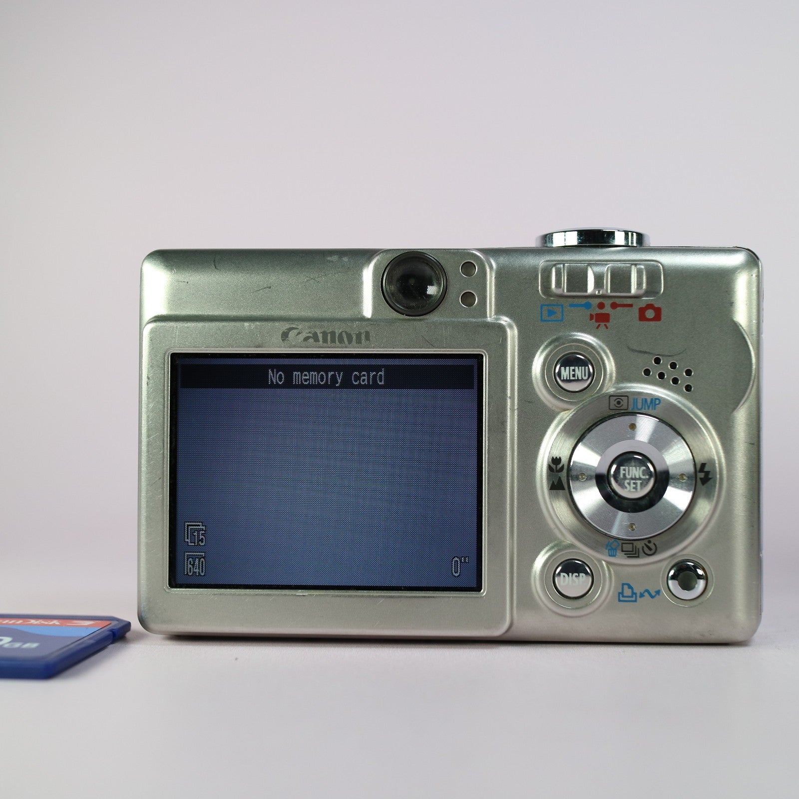 Canon Digital Camera IXUS 50 PowerShot SD400 5.0MP Silver Tested Full Set
