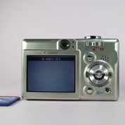 Canon Digital Camera IXUS 50 PowerShot SD400 5.0MP Silver Tested Full Set